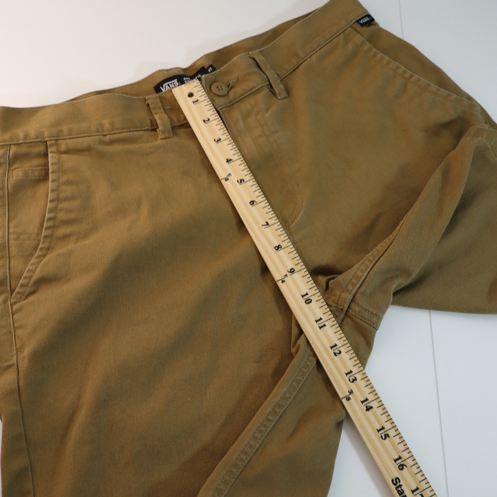 Vans Authentic Chino Shorts Mens 32 Khaki Tan Relaxed Fit Skate Casual Cotton - Picture 9 of 9